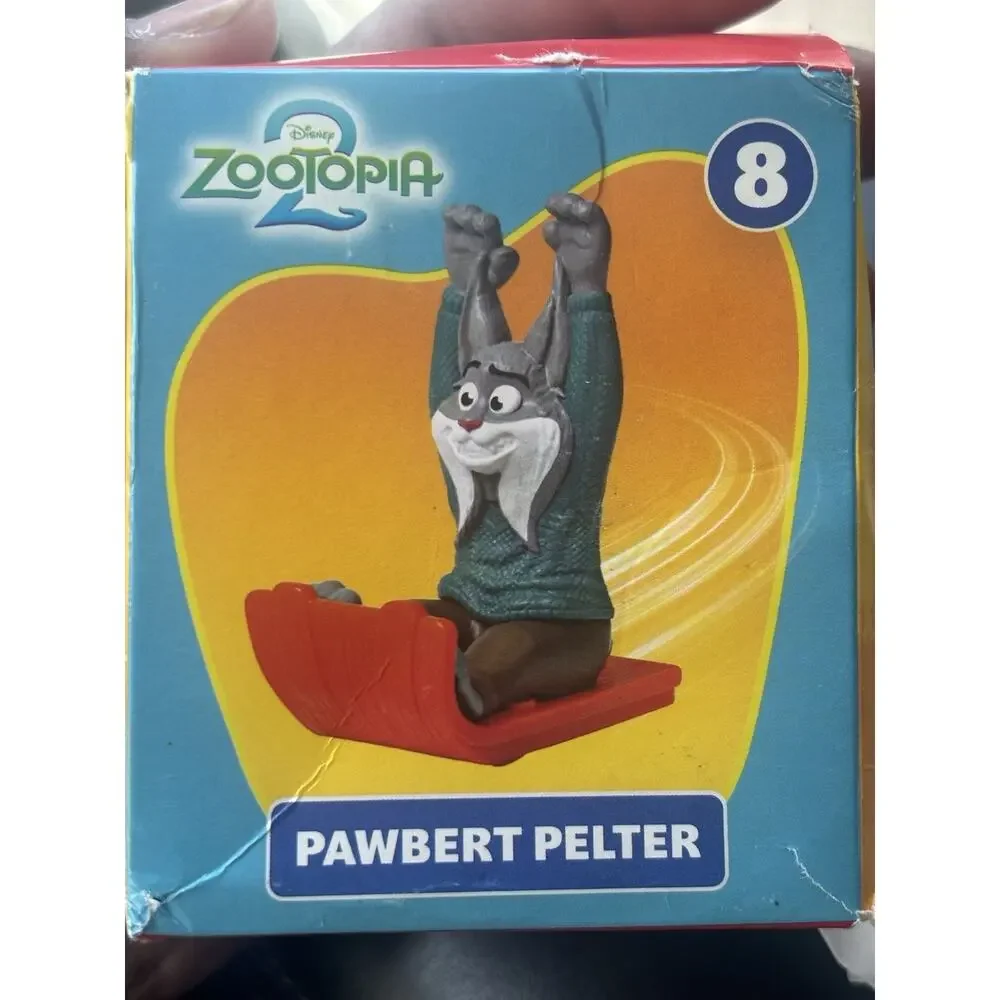 Zootopia 2 McDonalds Happy Meal Toy Figure - Pawbert On Sled - No Box Fast Ship